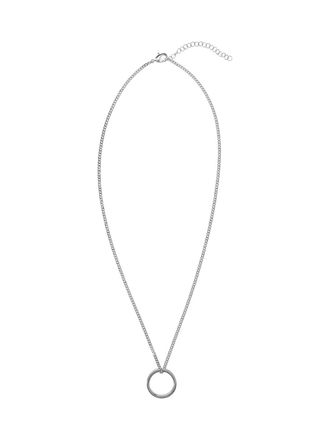 Maison Margiela Silver-Tone Circular Pendant Adjustable Necklace