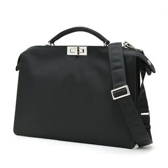 Fendi Peekaboo Black Nylon Tote Bag (Pre-Owned)