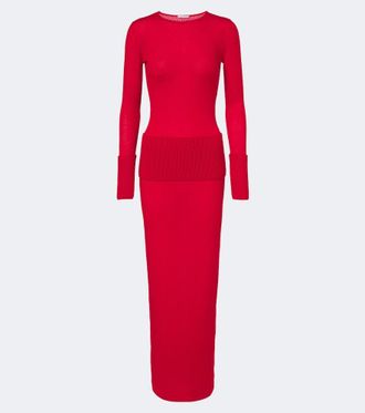 Alaia Ala&iuml;a Wool maxi dress