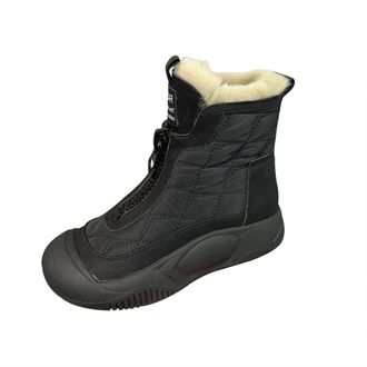 Generic Ladies Boots Retro Versatile Soft Sole Boot High Top Winter Shoes Water Resistant Thick Fleece Lined Warm Snow Footwear Women Cosy Slip On Ankle Boots