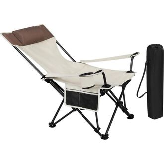 Woltu Silla De Camping Plegable Y Port&aacute;til Silla De Acampada Ligera Con Portavasos Reposacabezas Y Bolsas Estructura Met&aacute;lica Para Soportar 150 Kg Para Picn