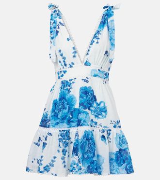 Poupette St Barth Cara floral cotton minidress