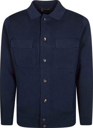 FILIPPO DE LAURENTIIS Men Textured Knit Flap Pocket Jacket