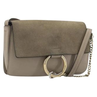 Chlo&eacute; Pre-owned Schoudertas - Dames - Pre-owned - Grijs - Maat: ONE Size Leer