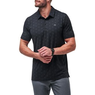 Travis Mathew Beach Pit Medallion Print Polo in Black at Nordstrom Rack, Size Xx-Large
