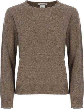 KANGRA Trui van kasjmier en scheerwol - Dames - Tops - Bruin - Maat: XS Wol