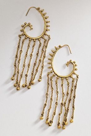 Alemais Le Jardin Paisley Chain Hoop Earrings