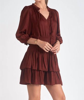 Elan Neve Dress In Brick