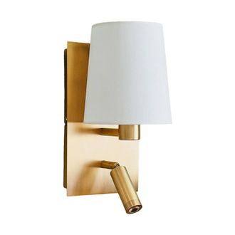 Lampenwelt.com Lindby L&aacute;mpara De Pared aiden En Bronce Textura, Tela, Tejido, Seda