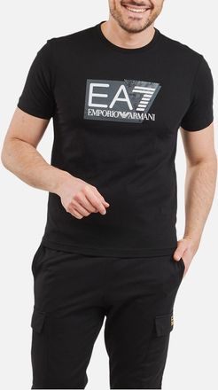 Armani Mens Armani EA7 3DPT81 Mens T Shirt Emporio Armani Short Sleeve Casual Cotton Tee - Black - Size: 40