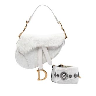 Dior Pre-owned Saddle Schoudertas - Dames - Pre-owned - Wit - Maat: ONE Size Leer