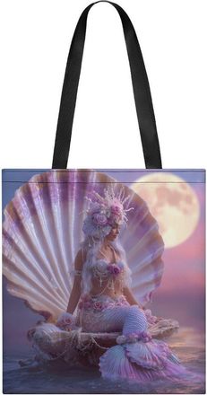Generic Me-rmaides Moon Tote Bag for Women Men Shoulder Bags Purses Pouch Handbags