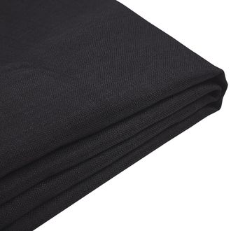 Beliani Funda Reemplazable En Tela Negra Para Cama 180 X 200 Cm Desmontable Lavable Fitou