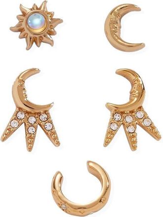Alex and Ani Sun & Moon Earring Set in Gold at Nordstrom
