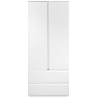 Calicosy Calicosy - Armadio a 2 ante con 2 cassetti bianco - L80 x H191 cm