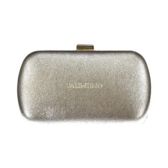 Valentino Metallic Clutch - female - Valentino - Clutches - Gray - ONE SIZE - Bags