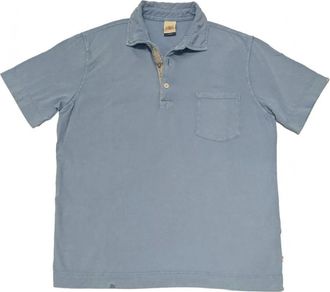 Bob Blauw jeans poloshirt met zak - Heren - Polos - Blauw - 2XL - Katoen - Tops