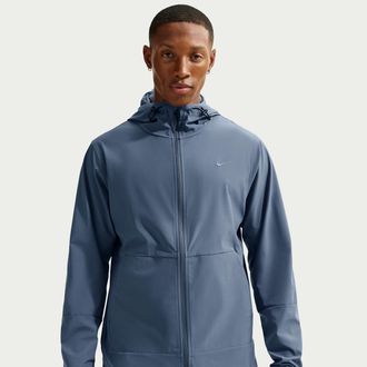 Nike Mens Unlimited Repel Hooded Versatile Jacket in Blue | FB7551-491