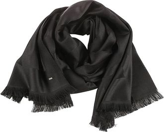 Saint Laurent Echarpe YSL Random B Sjaal - Dames - Wintersjaals - Zwart - ONE Size - Wol - Accessoires