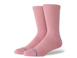 Stance Icon Mens Crew Cut Socks Shoes Dusty Rose : LG (US Mens Shoe 9-13), Cotton/Nylon/Polyester