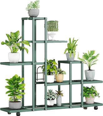 OEM Soporte Para Plantas, Dise&ntilde;o Multinivel, Port&aacute;til Y Duradero, H9036 Verde