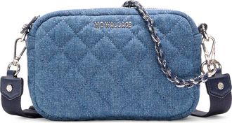 MZ Wallace Mini Crosby Quilted Nylon Crossbody Bag in True Blue Denim at Nordstrom