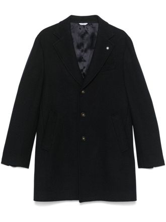 Manuel Ritz geometric-pattern coat - Blue