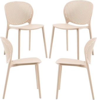 Regalos Miguel Regalos Miguel - Packs Sillas Jard&iacute;n - Pack 4 Sillas Brandi - Beige
