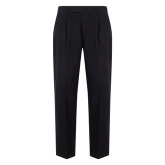 Ermenegildo Zegna Straight Trousers, male, Black, Size: 2XL Straight Trousers