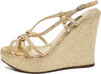 Dolce & Gabbana Sandali con zeppa 110mm - Oro