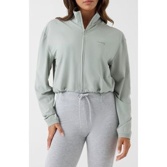 Guess Selene Zip Front Jacket in Open Green at Nordstrom, Size X-Small