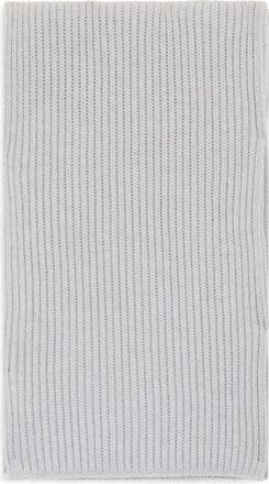 Malo Ribbed Knit Scarf - Heren - Wintersjaals - Grijs - ONE Size - Kasjmier - Accessoires