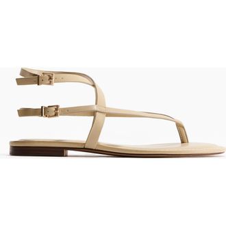 H&M Strappy Sandals in Light Beige at Nordstrom, Size 10