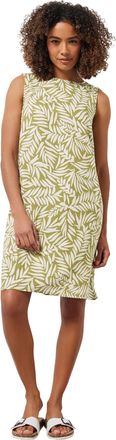 M&Co Womens Leaf Print Linen Shift Dress - Womens Green