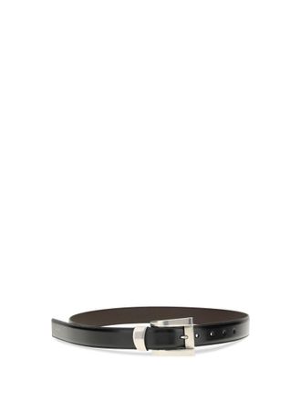 Versace Black Rectangular Buckle Belt