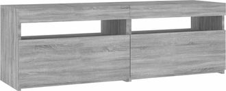 vidaXL Vidaxl - Mueble De Tv Con Luces Led Gris Sonoma 120x35x40 Cm