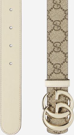 Gucci Womens Reversible Belt Multicolour Fabric