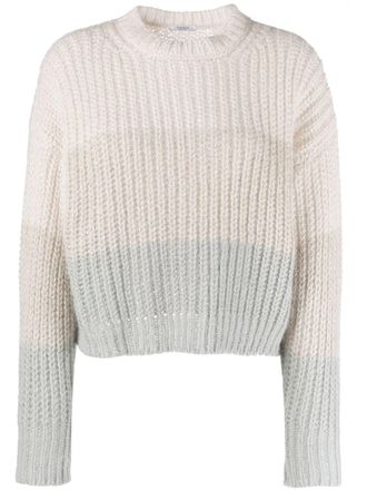 PESERICO colourblock alpaca-blend jumper - Brown