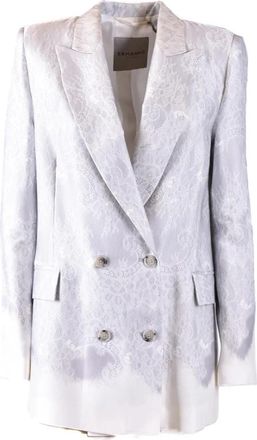Ermanno Scervino Grijze Blazer - Dames - Blazers - Blauw - XS - Jassen