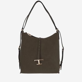 Tod's Brown T Timeless Shoulder Bag