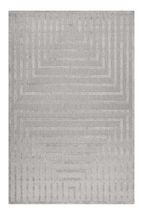 Esprit Alfombra interior/exterior con relieve gris 133x200