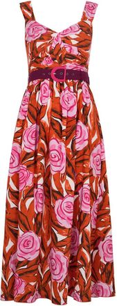 Diane Von F&uuml;rstenberg Diane Von Furstenberg Elisa Floral-print Cotton-blend Midi Dress - Multicoloured - 6 (UK10 / S)