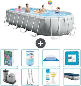 Intex Piscina Prism Frame Oval - 610x305x122 Cm - 9-piezas S602