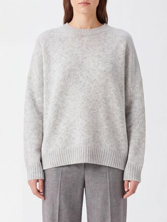 Kujten Maglia girocollo in puro cashmere con bordi a costine