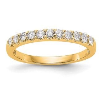 Diamond2Deal 14k Gold Lab Grown Diamond Wedding Band Ring 0.33Ct Clarity- VS Color- G-H