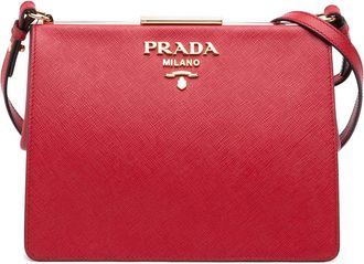 Prada Pre-owned Prada Saffiano and City Calf Light Frame Crossbody Ladies 31O3PRGWIA3TEB2N