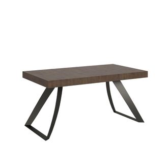 Itamoby Mesa extensible 90x160/264 cm efecto madera nogal, hierro