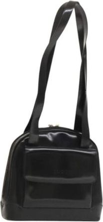 Gucci Pre-owned Leather gucci-bags - Dames - Vintage Schoudertas - Zwart - ONE Size - Leer - Vintage