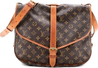Louis Vuitton Saumur Handbag Monogram Canvas 35 crossbody bag - Bruin