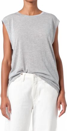 A Gold E Raya Muscle Tee In Grey Heather